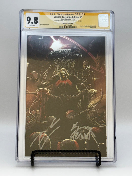 [SIGNED DONNY CATES | RYAN STEGMAN][FOIL] VENOM 3 UNKNOWN COMICS EXCLUSIVE FACSIMILE STEGMAN VIRGIN NYCC VAR [CGC 9.8 YELLOW LABEL][IN STOCK] - DelsBricks Toys & CollectiblesSIGNED COA COMIC BOOKDelsBricks Toys & CollectiblesUnknown Comic Books