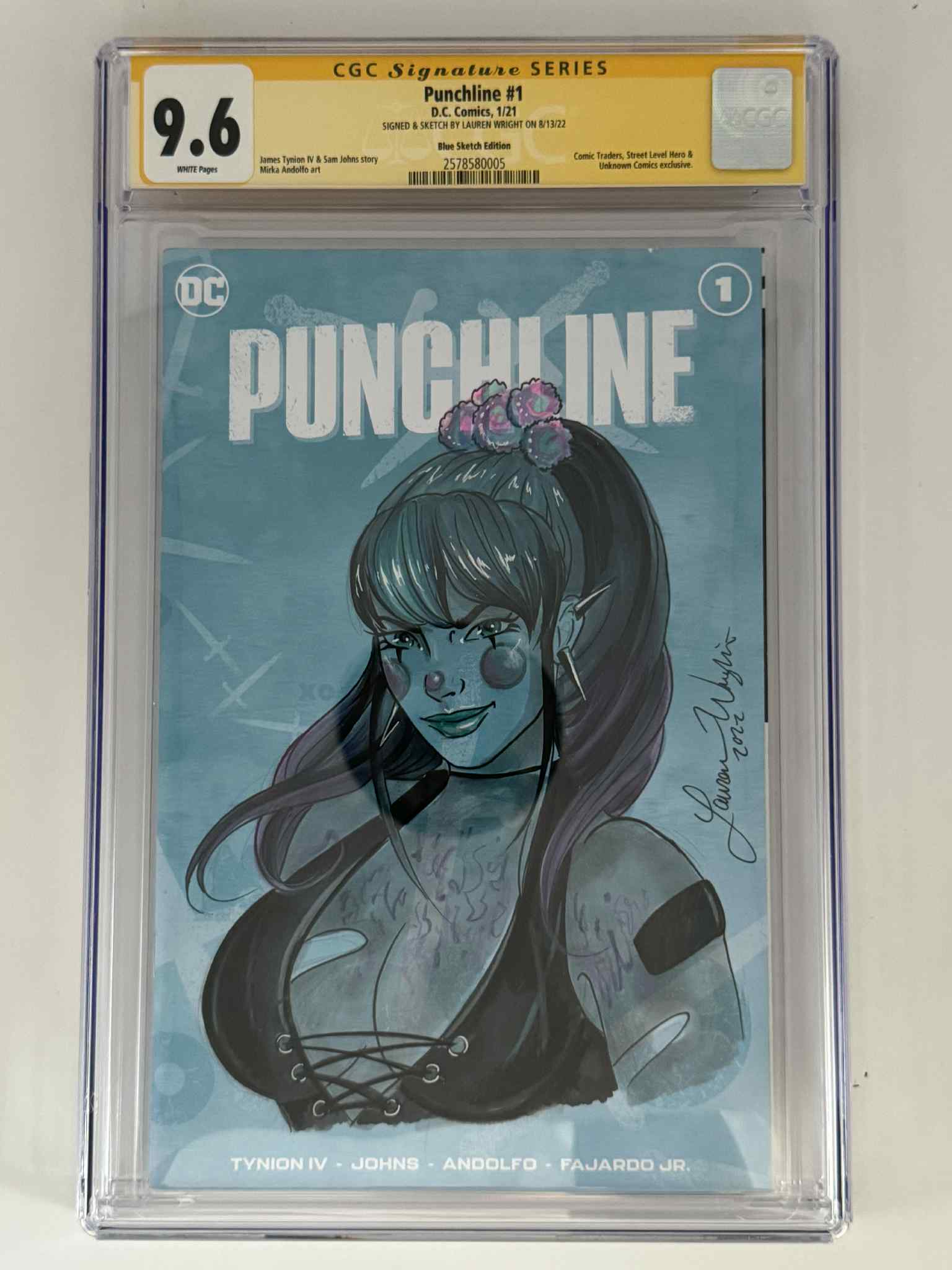 [Signed & Sketch by Lauren Wright] Punchline 1 CGC 9.6 Yellow Label Exclusive Sketch Var - DelsBricks Toys & CollectiblesCOMIC BOOKDelsBricks Toys & CollectiblesUnknown Comic Books