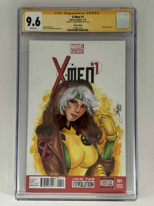 [Signed & Sketch by Lauren Wright] X - Men 1 CGC 9.6 Yellow Label Exclusive Sketch Var - DelsBricks Toys & CollectiblesCOMIC BOOKDelsBricks Toys & CollectiblesUnknown Comic Books