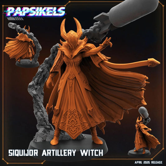 Siquijor Artillery Witch by Papsikels Miniature, 35mm Miniature, 32mm Heroic Scale, War Gaming, Proxy, Trench Crusade, Tabletop gaming - DelsBricks Toys & CollectiblesResin Printed MiniatureDelsBricks Toys & CollectiblesMega Diamonds & Schwartzreiter Mini Forge