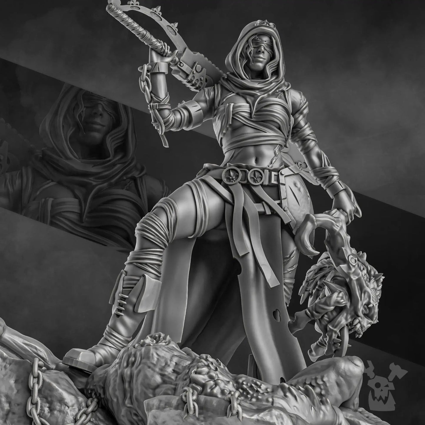 Sister Executioner (34mm and 70mm versions) by DakkaDakka 28/32mm Heroic Scale Miniature - DelsBricks Toys & CollectiblesResin Printed MiniatureDelsBricks Toys & CollectiblesMega Diamonds & Schwartzreiter Mini Forge
