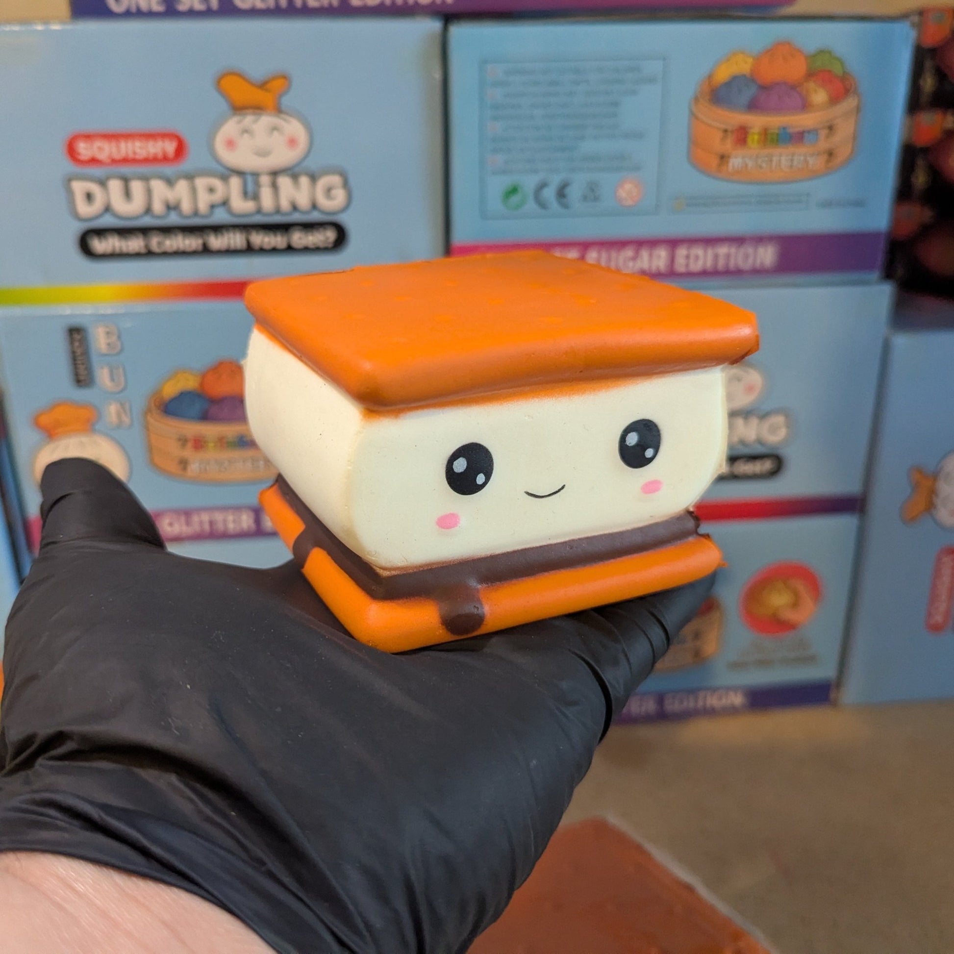 Smilin' S'more Squishy (Slow Foam Squish) - DelsBricks Toys & CollectiblesDelsBricks Toys & CollectiblesRalphie's Funhouse