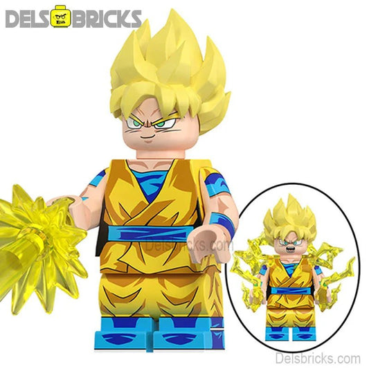 Son Goku Dragon Ball Z Super Lego Minifigures Best Custom Anime Toys Yellow - DelsBricks MinifiguresMinifiguresDelsBricks MinifiguresDelsbricks