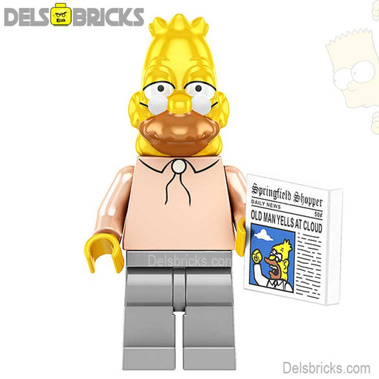 Abe Simpson "Grandpa" | The Simpsons Lego Minifigures Custom toys