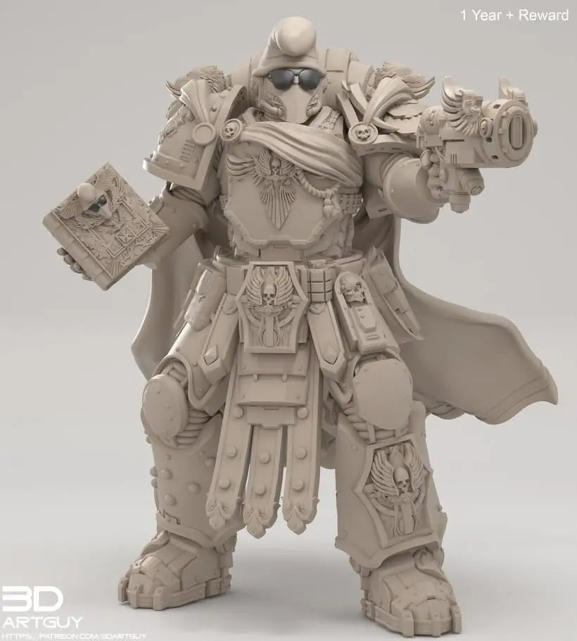 Space Smurf by 3DArtGuy 28/32mm scale, 50mm or 100mm, Miniature War Gaming Figure, Grim Dark, Proxy, Ultra, Marine, Smurf, XIII - DelsBricks Toys & CollectiblesResin Printed MiniatureDelsBricks Toys & CollectiblesMega Diamonds & Schwartzreiter Mini Forge