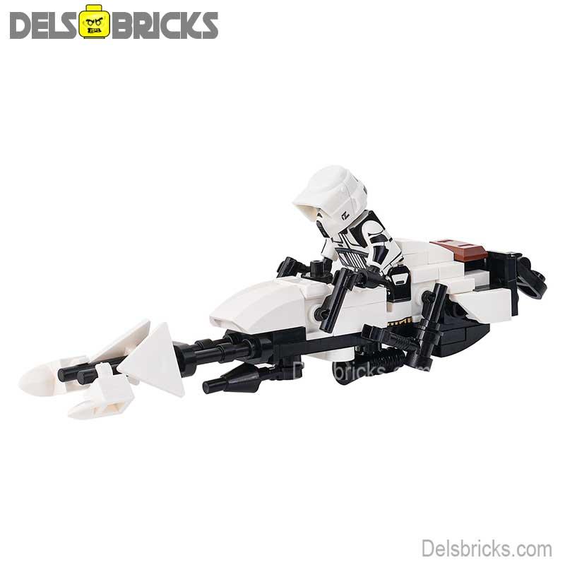Speeder Bike & Biker Scout Lego Minifigures Custom Toys - DelsBricks MinifiguresMinifiguresDelsBricks MinifiguresDelsbricks