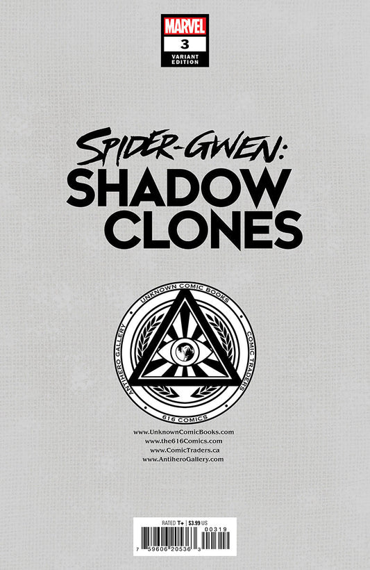 Spider - Gwen: Shadow Clones 3 Unknown Comics Kael Ngu Exclusive Var (05/10/2023) - DelsBricks Toys & CollectiblesCOMIC BOOK EXCLUSIVEDelsBricks Toys & CollectiblesUnknown Comic Books