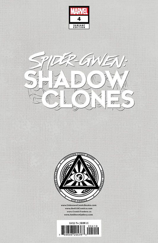 Spider - Gwen: Shadow Clones 4 Unknown Comics Kael Ngu Exclusive Var (06/14/2023) - DelsBricks Toys & CollectiblesCOMIC BOOK EXCLUSIVEDelsBricks Toys & CollectiblesUnknown Comic Books