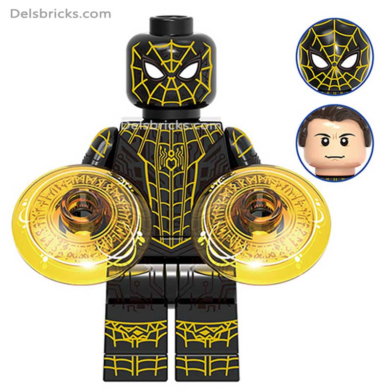 Spiderman Black & yellow Suit Spiderman Lego Minifigures Delsbricks.com   