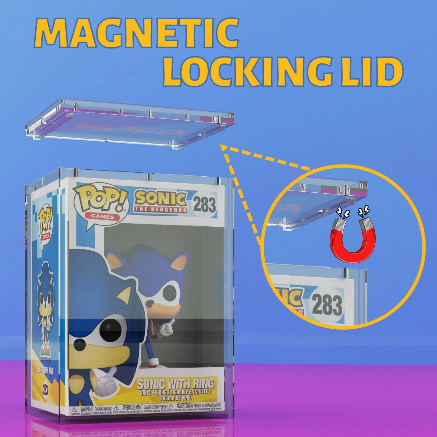 Standard Size Hard Protectors 2 - Count Mighty Guards (Compatible with - 4" Funko POP! ) - Stackable with Magnetic Lid - DelsBricks MinifiguresPop! AccessoryDelsBricks MinifiguresTHE MIGHTY HOBBY SHOP