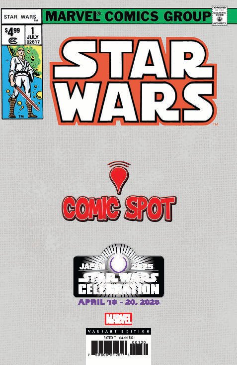 Star Wars 1 Facsimile Comics Spot Tyler Kirkham Star Wars Celebration 2025 Exclusive Virgin Var (04/09/2025) - DelsBricks Toys & CollectiblesCOMIC BOOKDelsBricks Toys & CollectiblesUnknown Comic Books