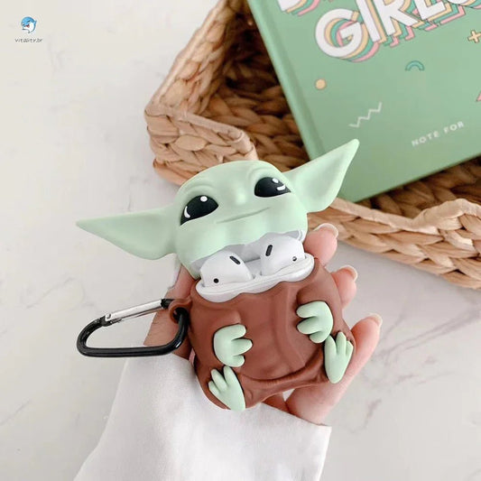 Star Wars Airpod Case Mandalorian Baby Yoda Grogu Silicon bumper keychain - DelsBricks MinifiguresLego Horror MinifiguresDelsBricks MinifiguresDelsbricks.com