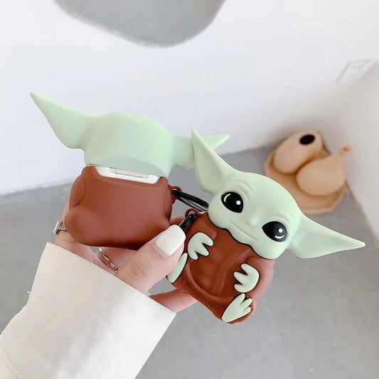 Star Wars Airpod Case Mandalorian Baby Yoda Grogu Silicon bumper keychain - DelsBricks MinifiguresLego Horror MinifiguresDelsBricks MinifiguresDelsbricks.com