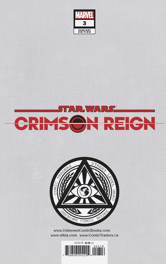 Star Wars: Crimson Reign 3 Unknown Comics Tyler Kirkham Exclusive Var (03/09/2022) - DelsBricks Toys & CollectiblesCOMIC BOOK EXCLUSIVEDelsBricks Toys & CollectiblesUnknown Comic Books