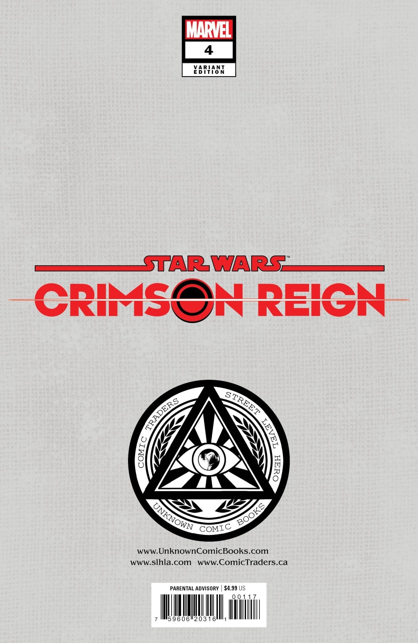 Star Wars: Crimson Reign 4 Unknown Comics Tyler Kirkham Exclusive Virgin Var (04/06/2022) (04/27/2022) - DelsBricks Toys & CollectiblesCOMIC BOOK EXCLUSIVEDelsBricks Toys & CollectiblesUnknown Comic Books