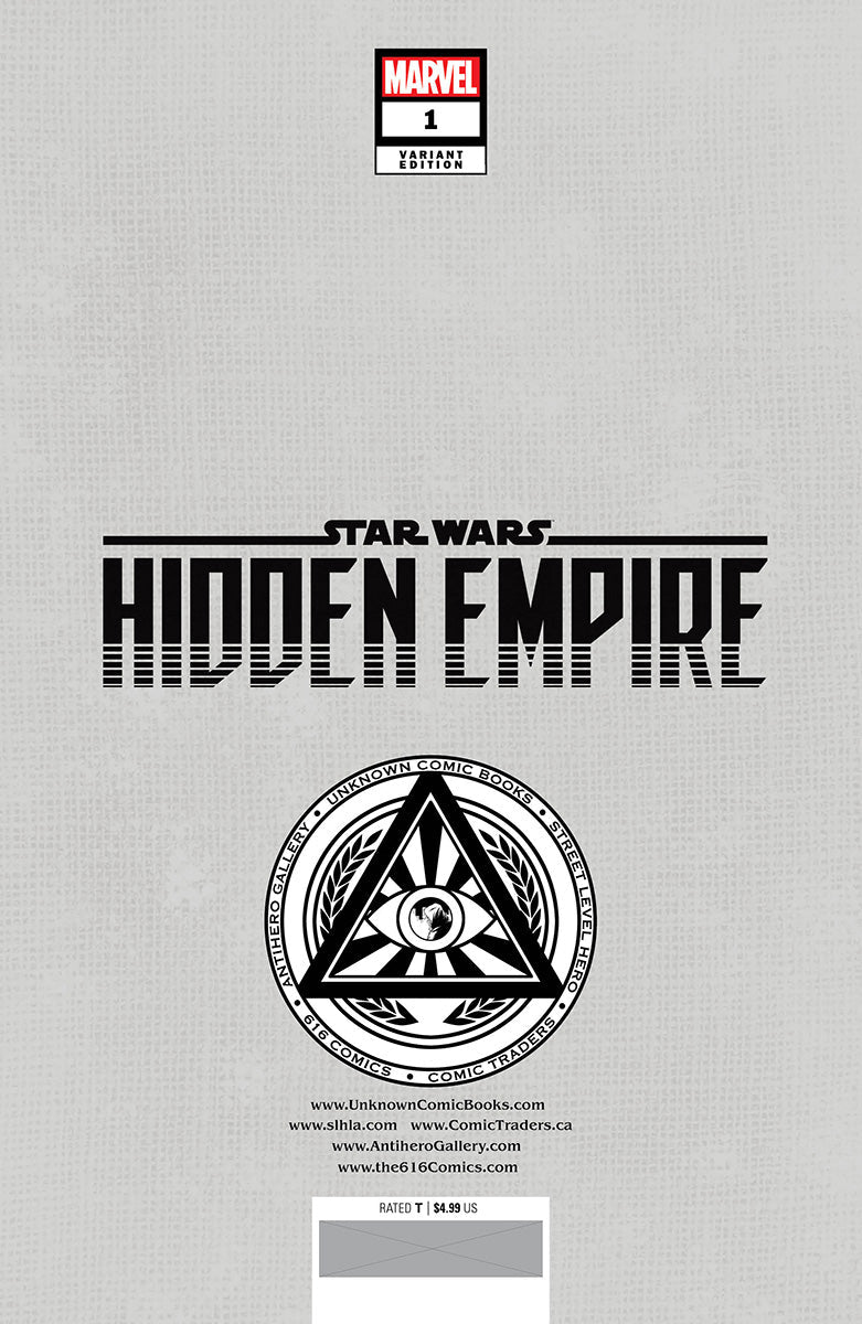 Star Wars: Hidden Empire 1 Unknown Comics Patch Zircher Exclusive Virgin Var (11/16/2022) - DelsBricks Toys & CollectiblesCOMIC BOOK EXCLUSIVEDelsBricks Toys & CollectiblesUnknown Comic Books