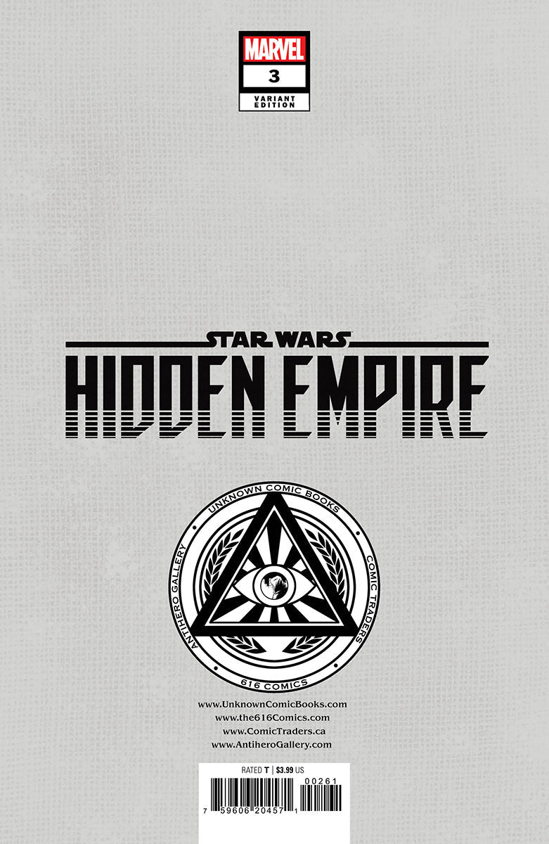 Star Wars: Hidden Empire 3 Unknown Comics Patch Zircher Exclusive Virgin Var (02/08/2023) - DelsBricks Toys & CollectiblesCOMIC BOOK EXCLUSIVEDelsBricks Toys & CollectiblesUnknown Comic Books