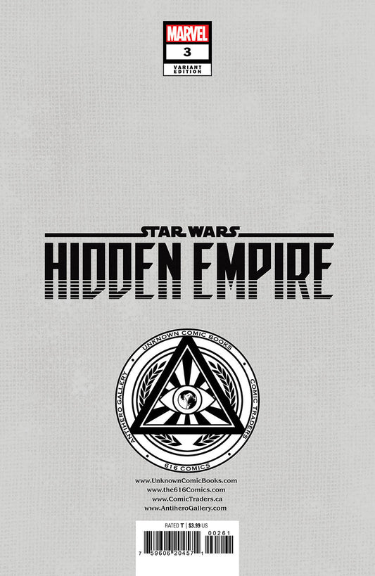 Star Wars: Hidden Empire 3 Unknown Comics Patch Zircher Exclusive Virgin Var (02/08/2023) - DelsBricks Toys & CollectiblesCOMIC BOOK EXCLUSIVEDelsBricks Toys & CollectiblesUnknown Comic Books