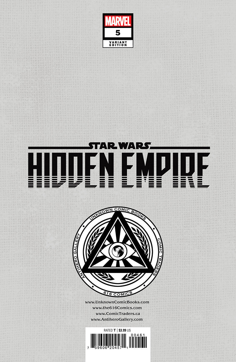 Star Wars: Hidden Empire 5 Unknown Comics Patch Zircher Exclusive Var (04/05/2023) - DelsBricks Toys & CollectiblesCOMIC BOOK EXCLUSIVEDelsBricks Toys & CollectiblesUnknown Comic Books