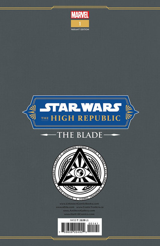 Star Wars: The High Republic - The Blade 1 Unknown Comics Paolo Villanelli Exclusive Virgin Var (11/23/2022) (01/11/2023) - DelsBricks Toys & CollectiblesCOMIC BOOK EXCLUSIVEDelsBricks Toys & CollectiblesUnknown Comic Books