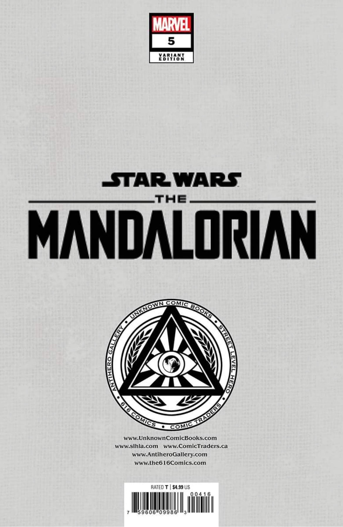 Star Wars: The Mandalorian 5 Unknown Comics Patch Zircher Exclusive Var (11/02/2022) - DelsBricks Toys & CollectiblesCOMIC BOOK EXCLUSIVEDelsBricks Toys & CollectiblesUnknown Comic Books