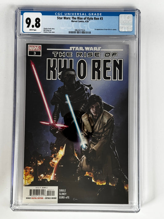 STAR WARS THE RISE OF KYLO REN 3 1ST APPEARANCE OF AVAR KRISS IN CAMEO CLAYTON CRAIN VAR CGC 9.8 BLUE LABEL [IN STOCK] - DelsBricks Toys & CollectiblesCOMIC BOOKDelsBricks Toys & CollectiblesUnknown Comic Books