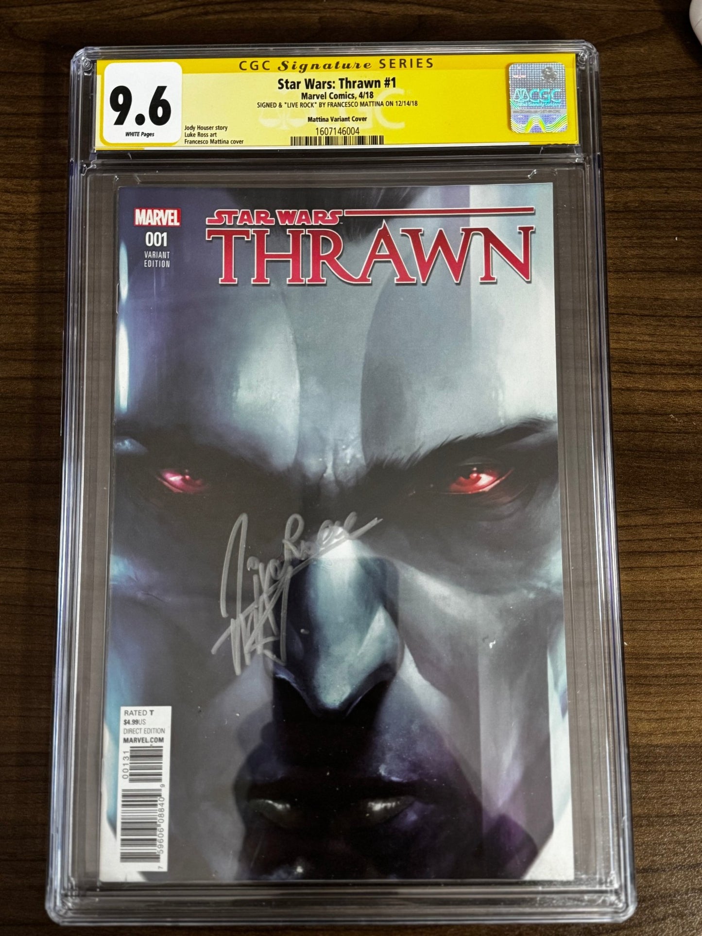 STAR WARS THRAWN 1 SIGNED BY FRANCESCO MATTINA 1:50 VAR CGC 9.6 SS YELLOW LABEL [IN STOCK] - DelsBricks Toys & CollectiblesCOMIC BOOKDelsBricks Toys & CollectiblesUnknown Comic Books