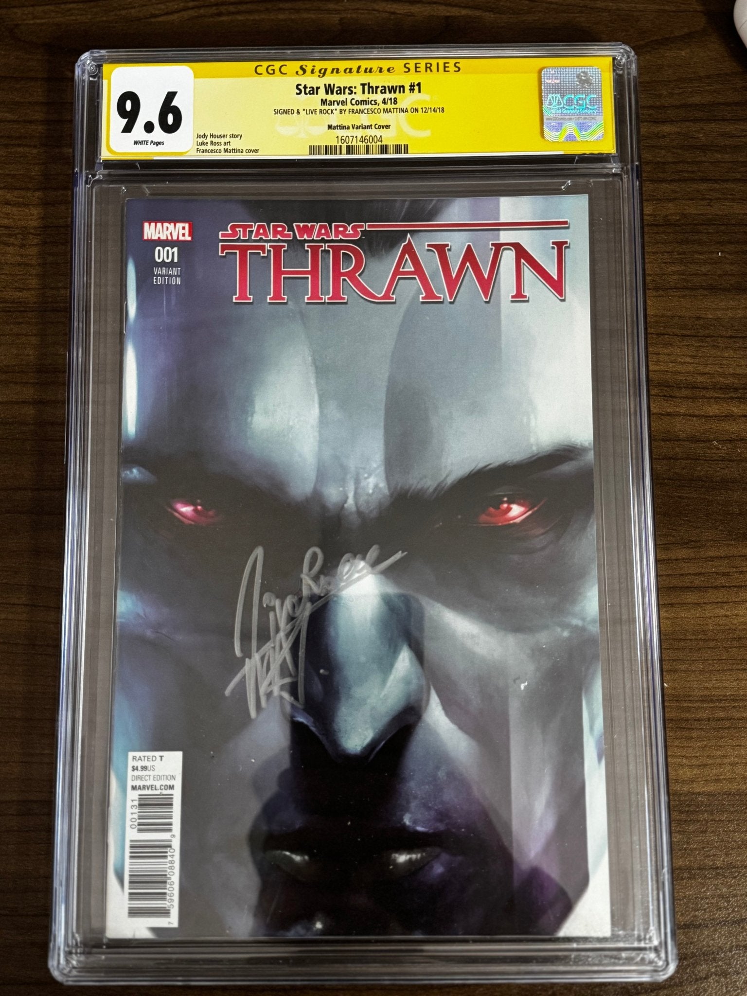 STAR WARS THRAWN 1 SIGNED BY FRANCESCO MATTINA 1:50 VAR CGC 9.6 SS YELLOW LABEL [IN STOCK] - DelsBricks Toys & CollectiblesCOMIC BOOKDelsBricks Toys & CollectiblesUnknown Comic Books