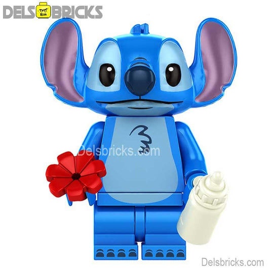Stitch from Lilo & Stitch Lego Disney Minifigures Custom Toys - DelsBricks MinifiguresMinifiguresDelsBricks MinifiguresDelsbricks
