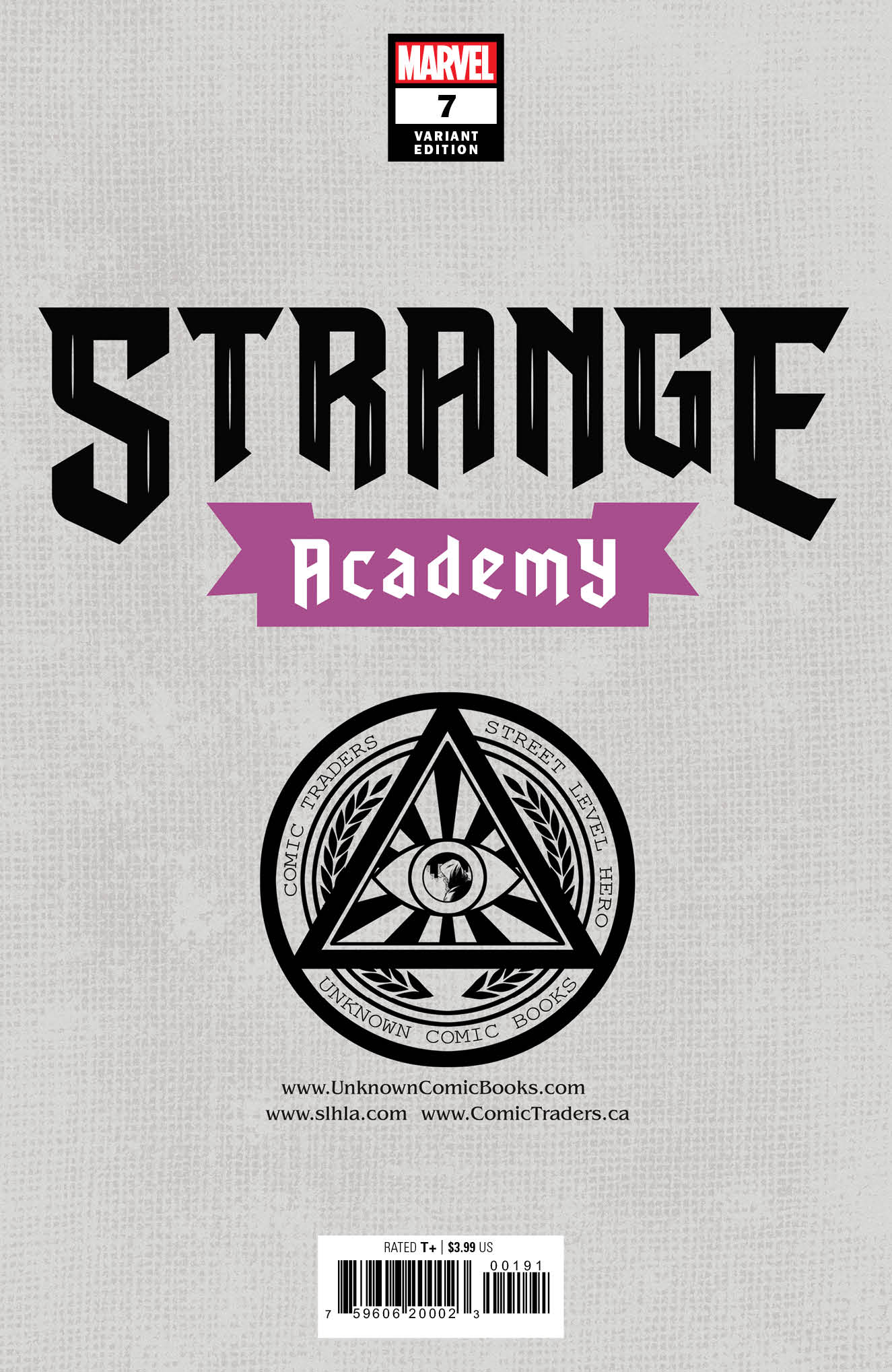 Strange Academy 7 Unknown Comics Todd Nauck Exclusive Var (01/27/2021) - DelsBricks Toys & CollectiblesCOMIC BOOK EXCLUSIVEDelsBricks Toys & CollectiblesUnknown Comic Books