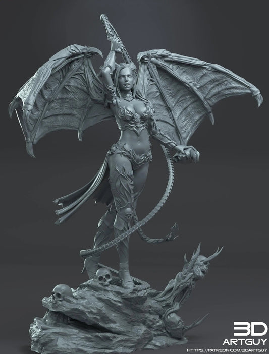Succubus by 3DArtGuy 32mm scale, 100mm, Miniature War Gaming Figure, Fantasy, Monster, DnD - DelsBricks Toys & CollectiblesResin Printed MiniatureDelsBricks Toys & CollectiblesMega Diamonds & Schwartzreiter Mini Forge
