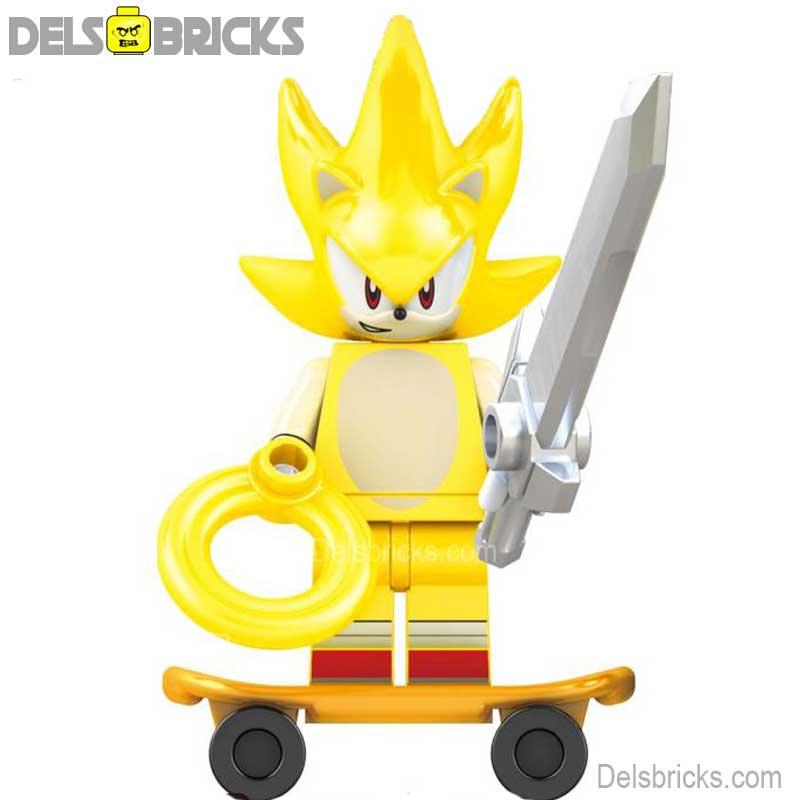 Super Sonic The Hedgehog Lego Minifigures Custom toys - DelsBricks MinifiguresMinifiguresDelsBricks MinifiguresDelsbricks