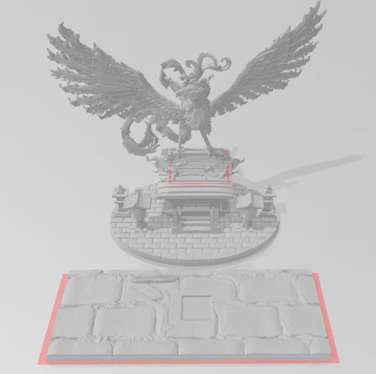 Suzaku Mounted Hero Diorama by Ghamak Fantasy 28/32mm Scale Miniature, 150mm x 144mm, Building - DelsBricks Toys & CollectiblesResin Printed MiniatureDelsBricks Toys & CollectiblesMega Diamonds & Schwartzreiter Mini Forge
