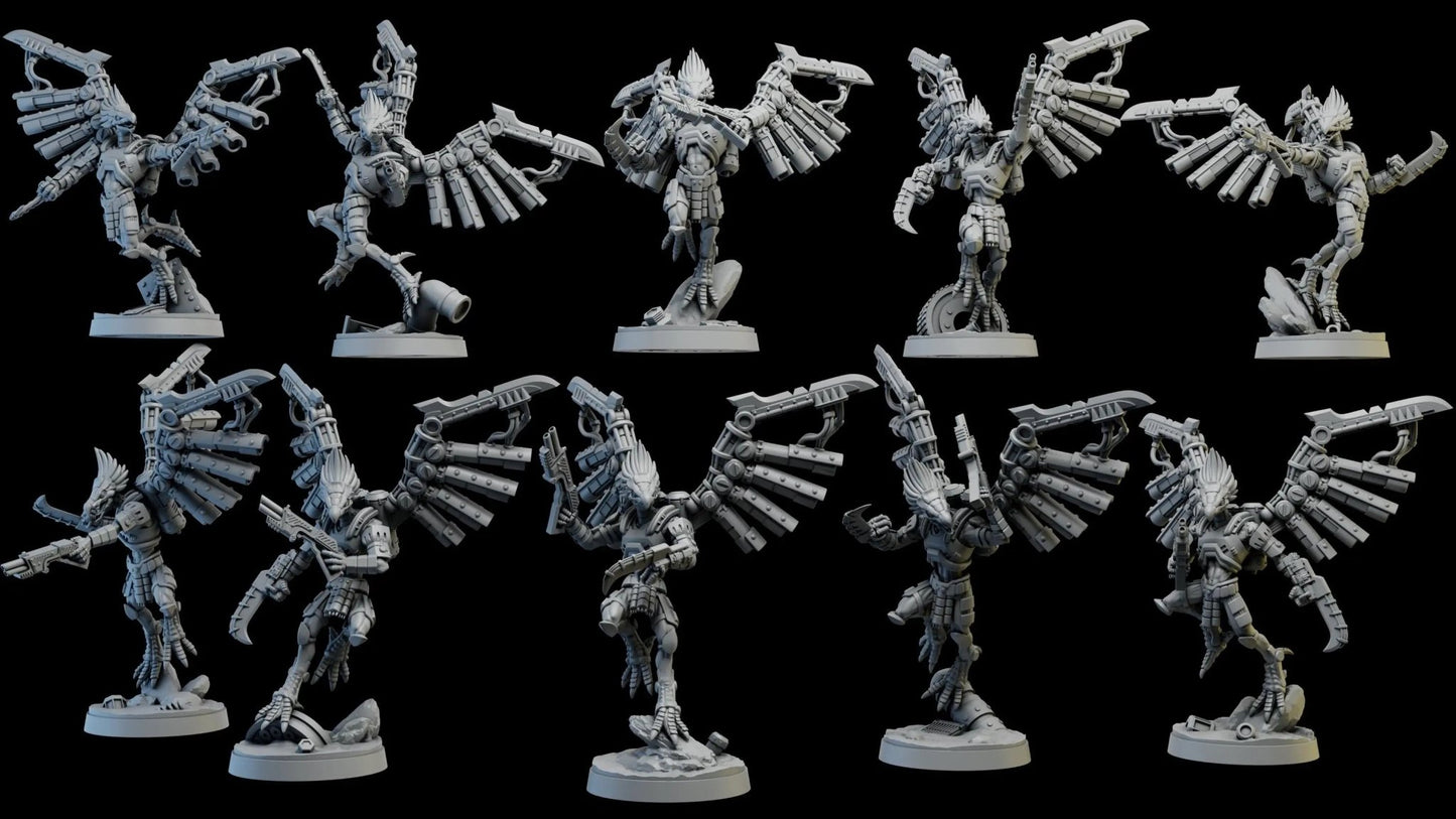 Talon Marauders by Ghamak Sci - fi 28/32mm Heroic Scale Miniature, 34mm tall, 10 Units, Proxy, Grimdark, Sci - Fi, OPR - DelsBricks Toys & CollectiblesResin Printed MiniatureDelsBricks Toys & CollectiblesMega Diamonds & Schwartzreiter Mini Forge