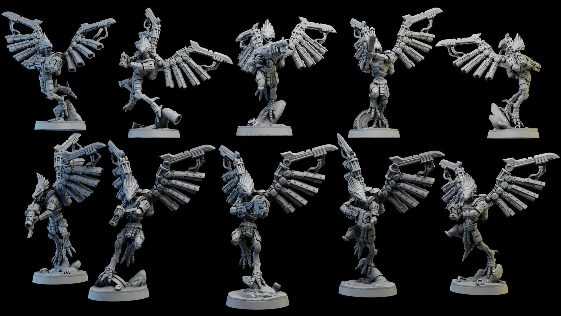 Talon Marauders by Ghamak Sci - fi 28/32mm Heroic Scale Miniature, 34mm tall, 10 Units, Proxy, Grimdark, Sci - Fi, OPR - DelsBricks Toys & CollectiblesResin Printed MiniatureDelsBricks Toys & CollectiblesMega Diamonds & Schwartzreiter Mini Forge