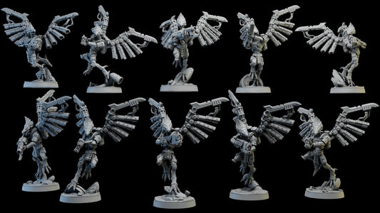 Talon Marauders by Ghamak Sci - fi 28/32mm Heroic Scale Miniature, 34mm tall, 10 Units, Proxy, Grimdark, Sci - Fi, OPR - DelsBricks Toys & CollectiblesResin Printed MiniatureDelsBricks Toys & CollectiblesMega Diamonds & Schwartzreiter Mini Forge