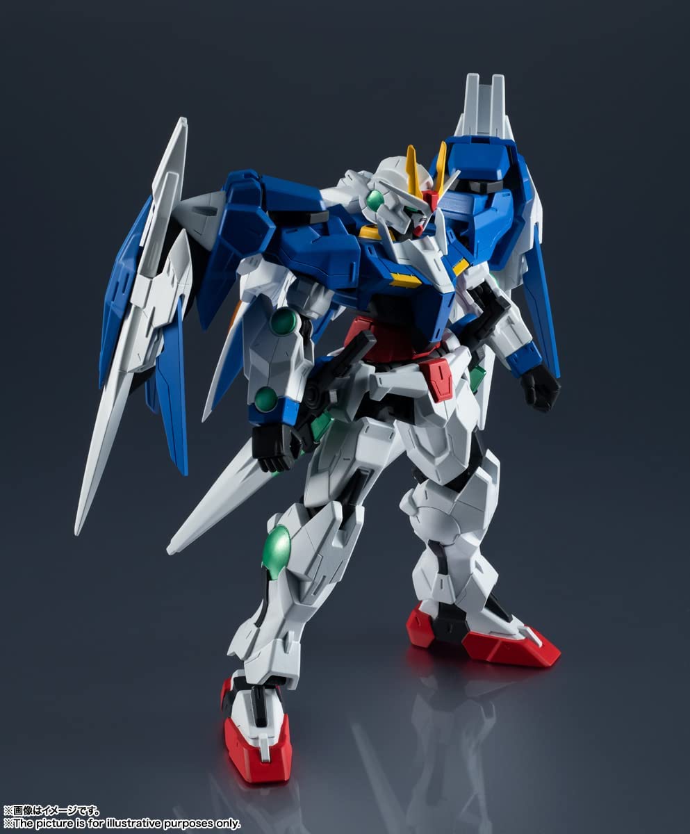 Tamashi Nations - Mobile Suit Gundam - GN - 0000 + GNR - 010 00 Raiser, Bandai Spirits GUNDAM UNIVERSE Figure - DelsBricks Toys & CollectiblesFiguresDelsBricks Toys & CollectiblesSuper Anime Store