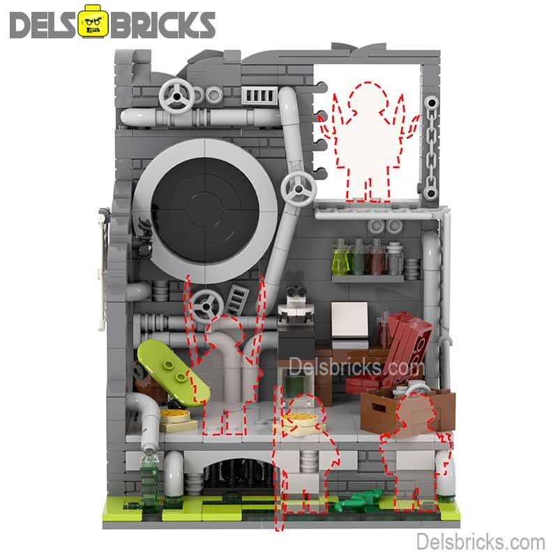 Teenage Mutant Ninja Turtles sewer Lair Lego Minifigures Custom Toys - DelsBricks MinifiguresMinifiguresDelsBricks MinifiguresDelsbricks