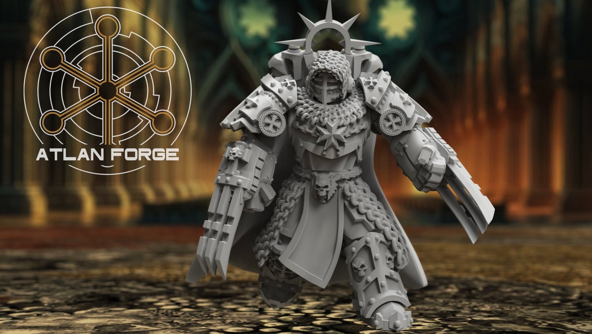 Templar Argenta by Atlan Forge – 5 - Man Modular Resin Printed Grimdark Squad (28/32mm) - DelsBricks Toys & CollectiblesResin Printed MiniatureDelsBricks Toys & CollectiblesMega Diamonds & Schwartzreiter Mini Forge