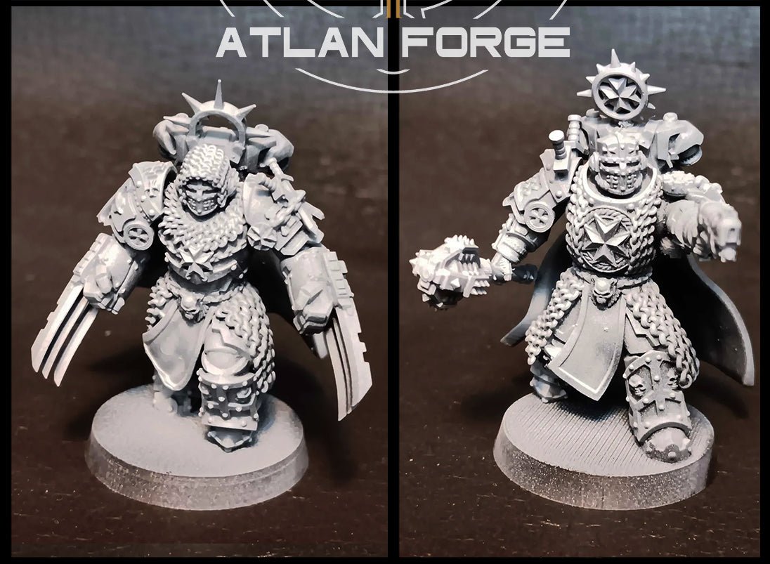 Templar Argenta by Atlan Forge – 5 - Man Modular Resin Printed Grimdark Squad (28/32mm) - DelsBricks Toys & CollectiblesResin Printed MiniatureDelsBricks Toys & CollectiblesMega Diamonds & Schwartzreiter Mini Forge