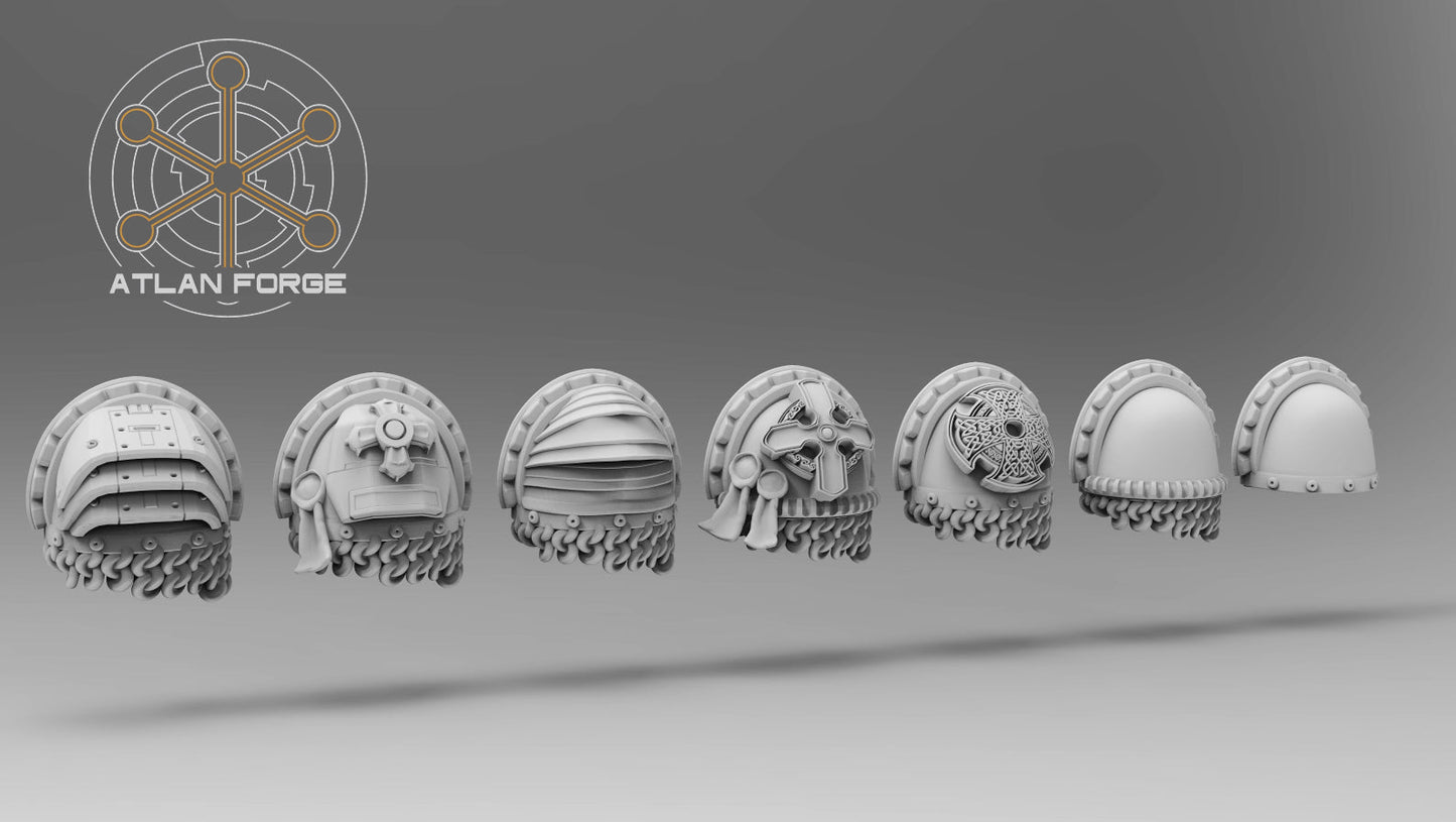 Templar Crusaders by Atlan Forge – 5 - Man Modular Resin Printed Grimdark Squad (28/32mm) - DelsBricks Toys & CollectiblesResin Printed MiniatureDelsBricks Toys & CollectiblesMega Diamonds & Schwartzreiter Mini Forge