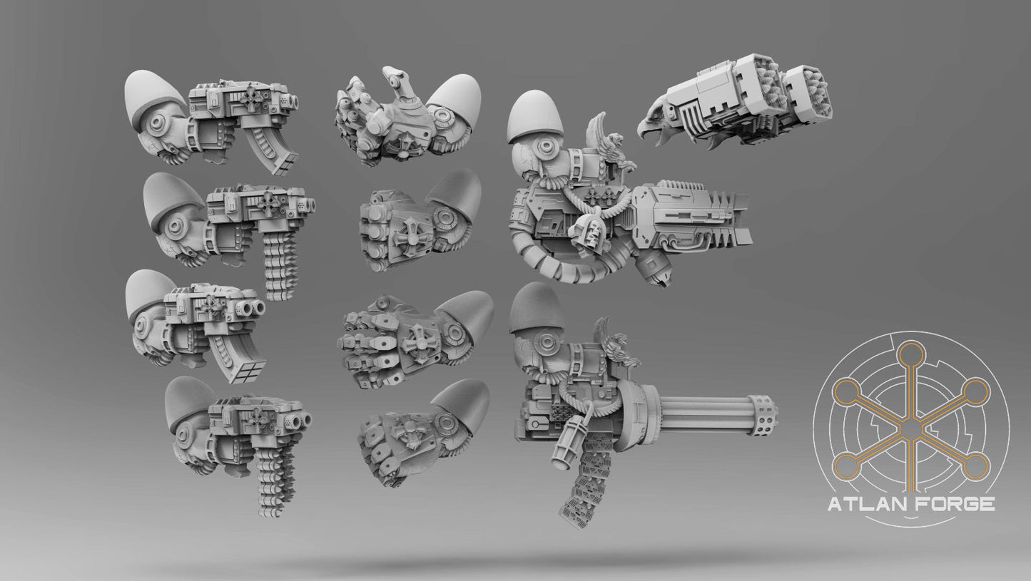 Templar Crusaders by Atlan Forge – 5 - Man Modular Resin Printed Grimdark Squad (28/32mm) - DelsBricks Toys & CollectiblesResin Printed MiniatureDelsBricks Toys & CollectiblesMega Diamonds & Schwartzreiter Mini Forge