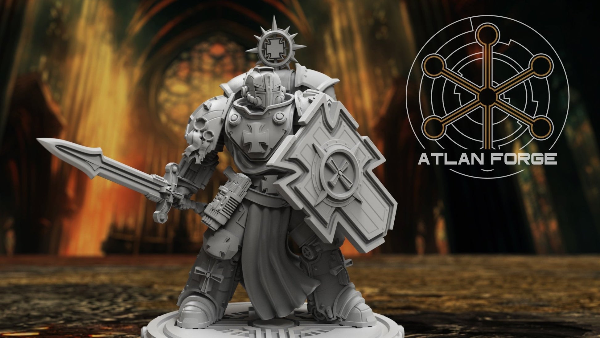 Templar Veterans by Atlan Forge – 3 - Man Modular Resin Printed Grimdark Squad (28/32mm) - DelsBricks Toys & CollectiblesResin Printed MiniatureDelsBricks Toys & CollectiblesMega Diamonds & Schwartzreiter Mini Forge