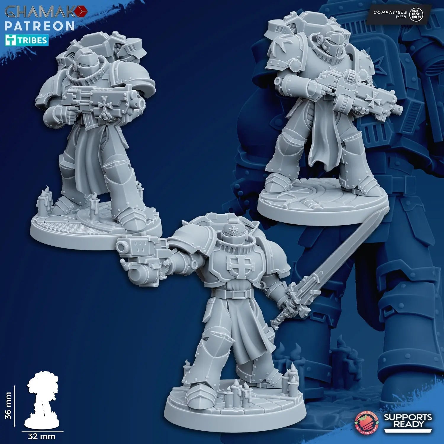 Temple Militum Squad by Ghamak – 10 - Unit Resin Printed Sci - Fi Minis (36mm) - DelsBricks Toys & CollectiblesResin Printed MiniatureDelsBricks Toys & CollectiblesMega Diamonds & Schwartzreiter Mini Forge