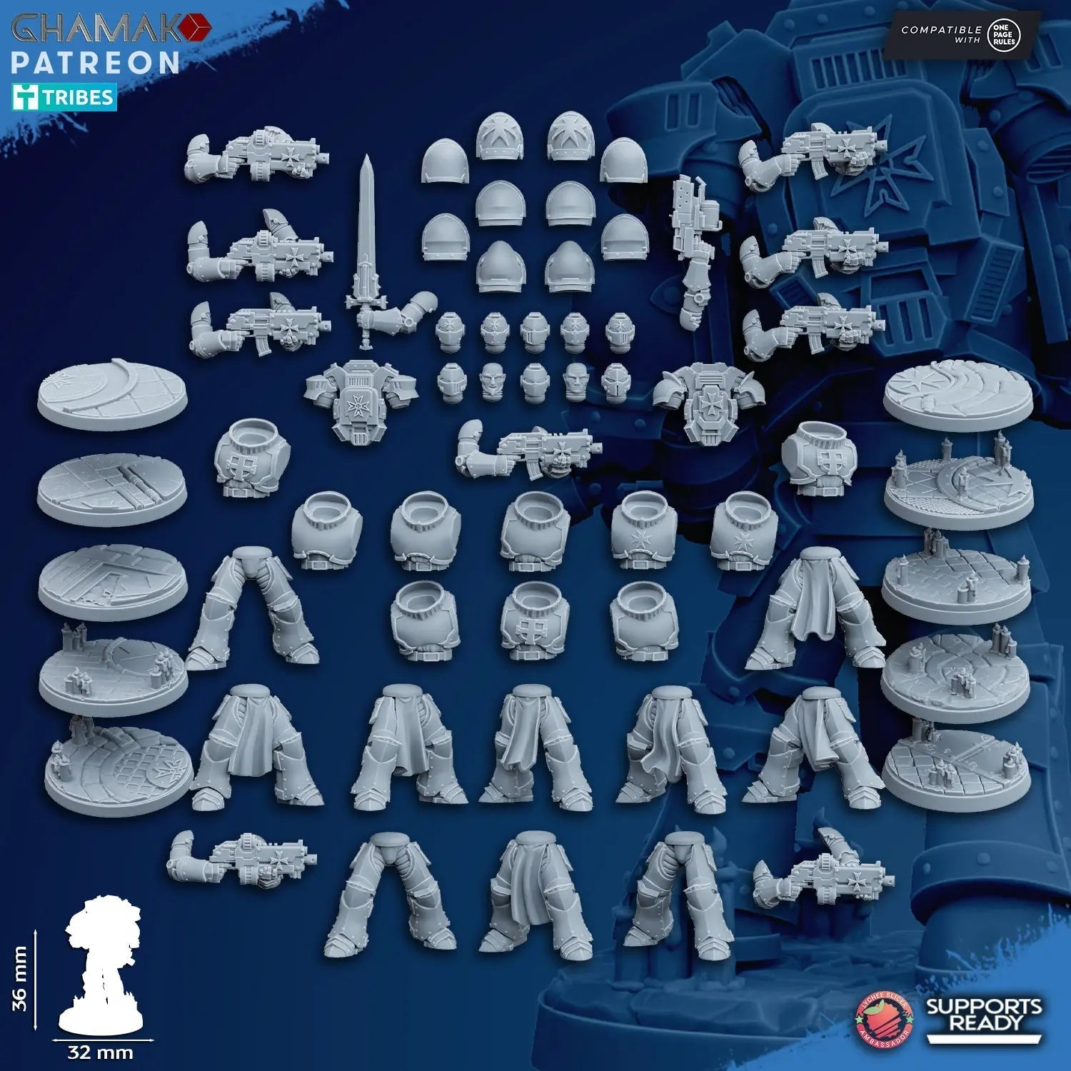 Temple Militum Squad by Ghamak – 10 - Unit Resin Printed Sci - Fi Minis (36mm) - DelsBricks Toys & CollectiblesResin Printed MiniatureDelsBricks Toys & CollectiblesMega Diamonds & Schwartzreiter Mini Forge