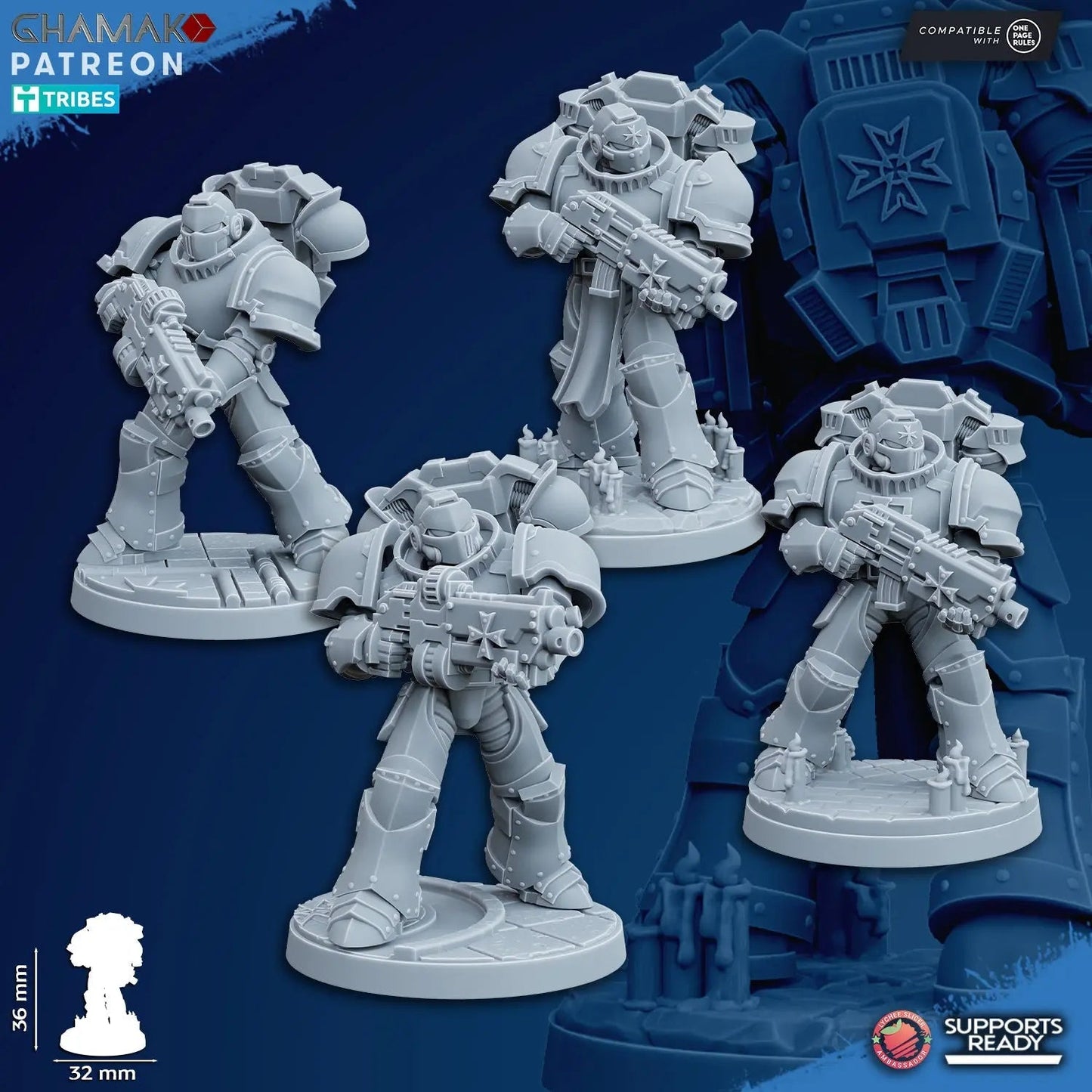 Temple Militum Squad by Ghamak – 10 - Unit Resin Printed Sci - Fi Minis (36mm) - DelsBricks Toys & CollectiblesResin Printed MiniatureDelsBricks Toys & CollectiblesMega Diamonds & Schwartzreiter Mini Forge