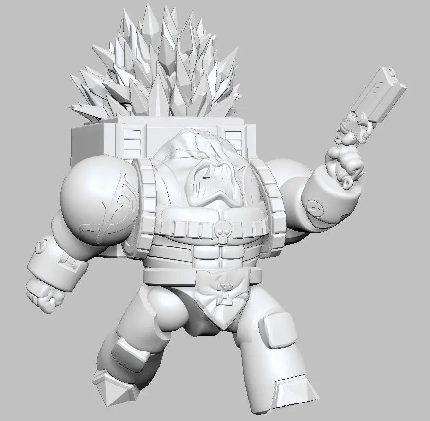 Terry the Psycho Warrior by 3DArtGuy 32mm scale, 50mm, Miniature War Gaming Figure, Grim Dark, Space, Proxy, Space King - DelsBricks Toys & CollectiblesResin Printed MiniatureDelsBricks Toys & CollectiblesMega Diamonds & Schwartzreiter Mini Forge