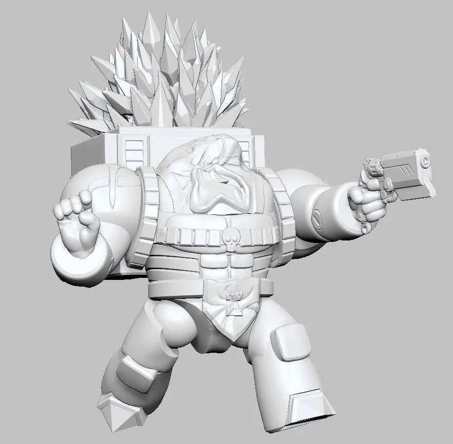Terry the Psycho Warrior by 3DArtGuy 32mm scale, 50mm, Miniature War Gaming Figure, Grim Dark, Space, Proxy, Space King - DelsBricks Toys & CollectiblesResin Printed MiniatureDelsBricks Toys & CollectiblesMega Diamonds & Schwartzreiter Mini Forge