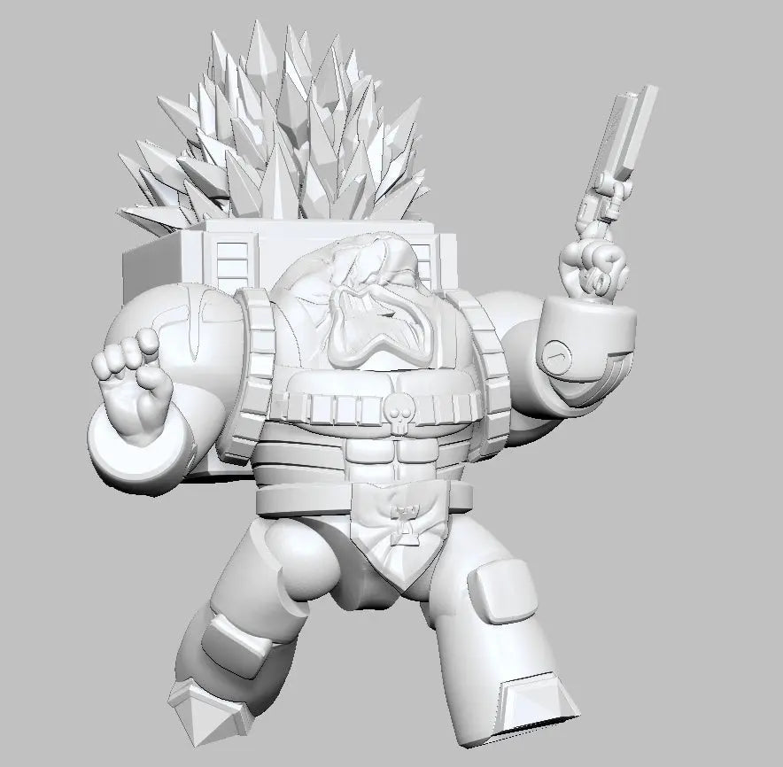 Terry the Psycho Warrior by 3DArtGuy 32mm scale, 50mm, Miniature War Gaming Figure, Grim Dark, Space, Proxy, Space King - DelsBricks Toys & CollectiblesResin Printed MiniatureDelsBricks Toys & CollectiblesMega Diamonds & Schwartzreiter Mini Forge