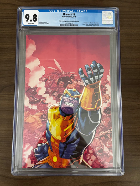 THANOS 13 5TH PTG UNKNOWN COMICS VIRGIN EXCLUSIVE CGC 9.8 BLUE LABEL[IN STOCK] - DelsBricks Toys & CollectiblesCOMIC BOOKDelsBricks Toys & CollectiblesUnknown Comic Books